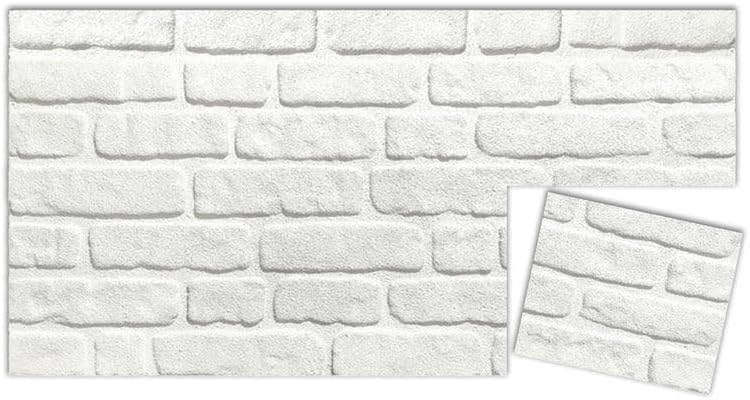 IZODEKOR 3D Wall Panels Brick Effect - Cladding, Stone Look, Styrofoam Facing for Living Room