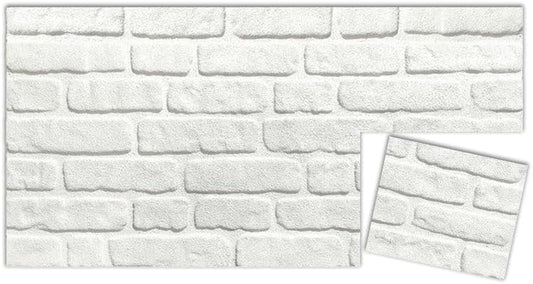 IZODEKOR 3D Wall Panels Brick Effect - Cladding, Stone Look, Styrofoam Facing for Living Room