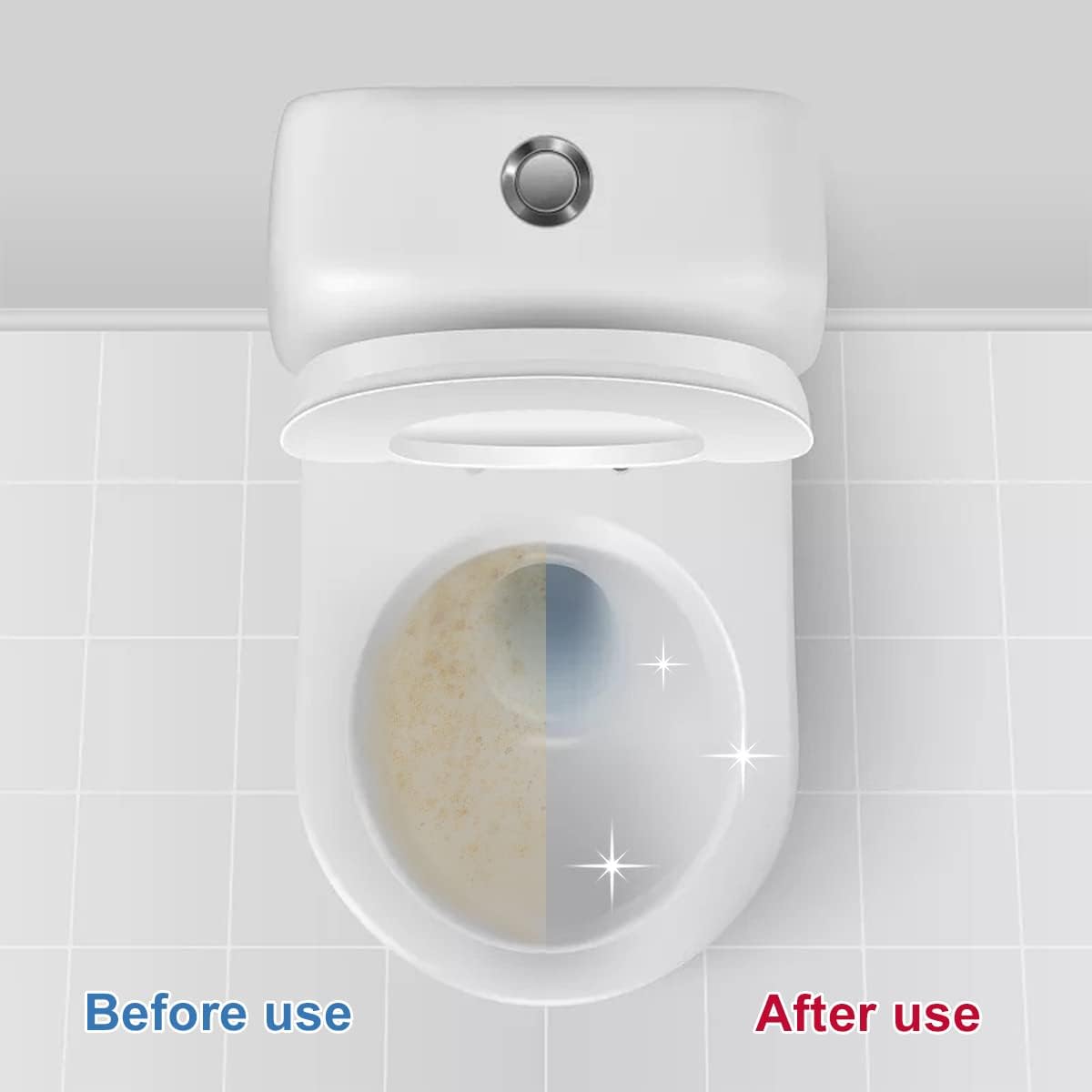 KIISIISO Toilet Bowl Cleaner Tablets, 12 PACK Commercial Household Bathroom Cleaners, Automatic