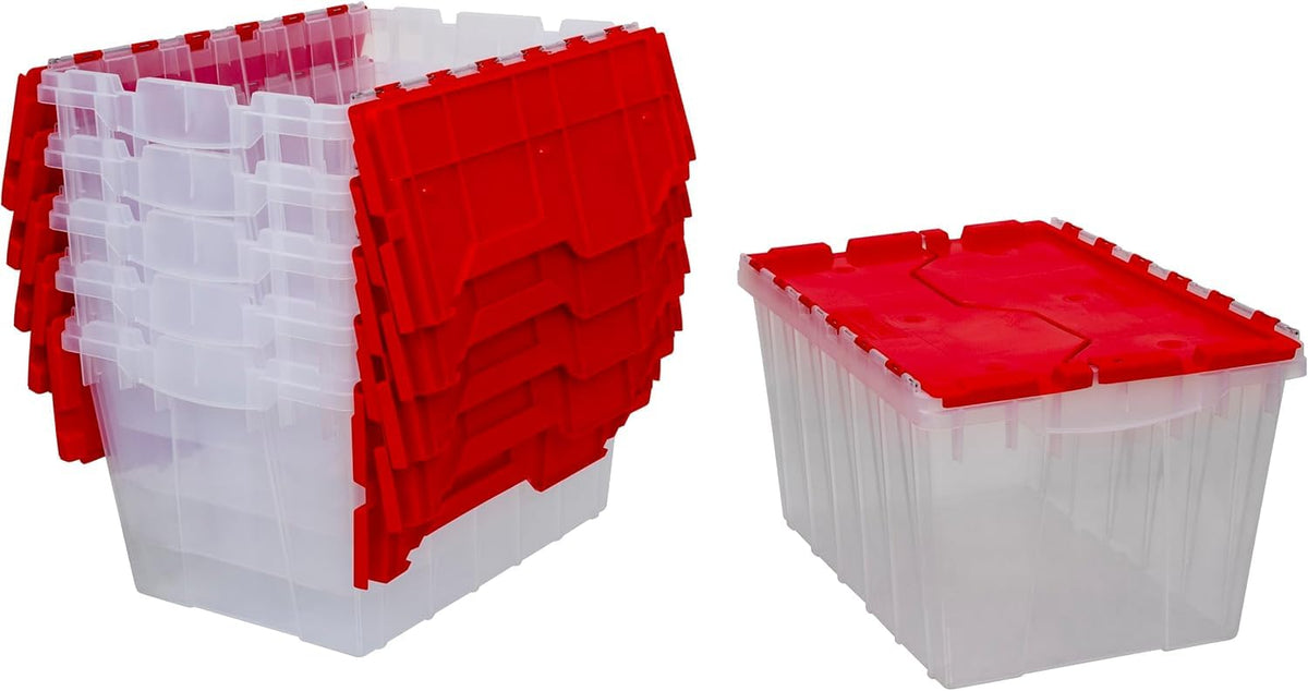 Akro-Mils KeepBox 12 Gallon Storage Container, Nesting and Stackable Plastic Storage Box with Lid