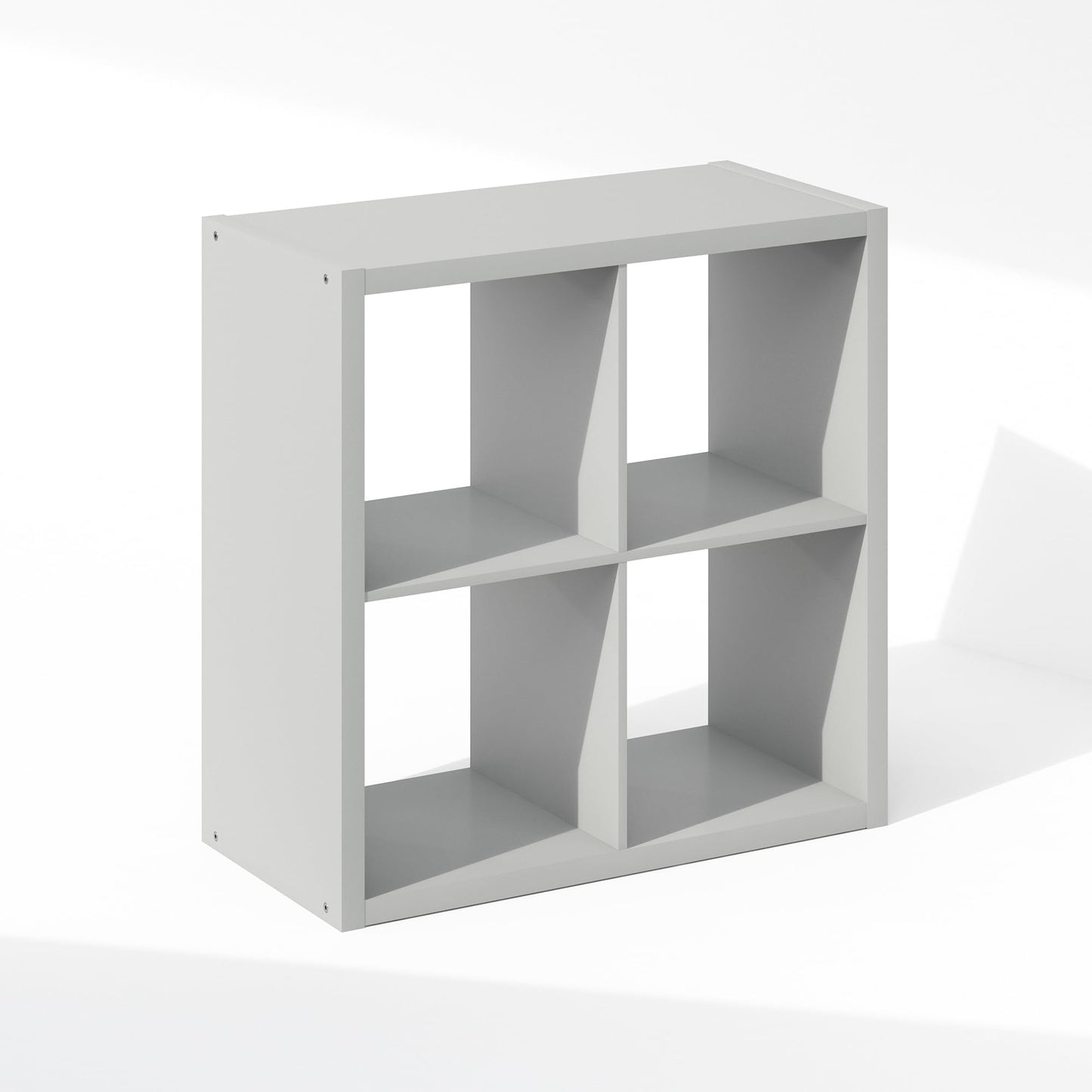 Furinno Cubic Extra Thick 4-Cube Closet Organizers and Storage, Light Grey