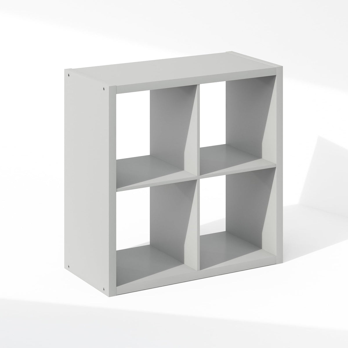 Furinno Cubic Extra Thick 4-Cube Closet Organizers and Storage, Light Grey