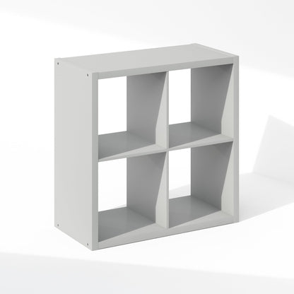Furinno Cubic Extra Thick 4-Cube Closet Organizers and Storage, Light Grey