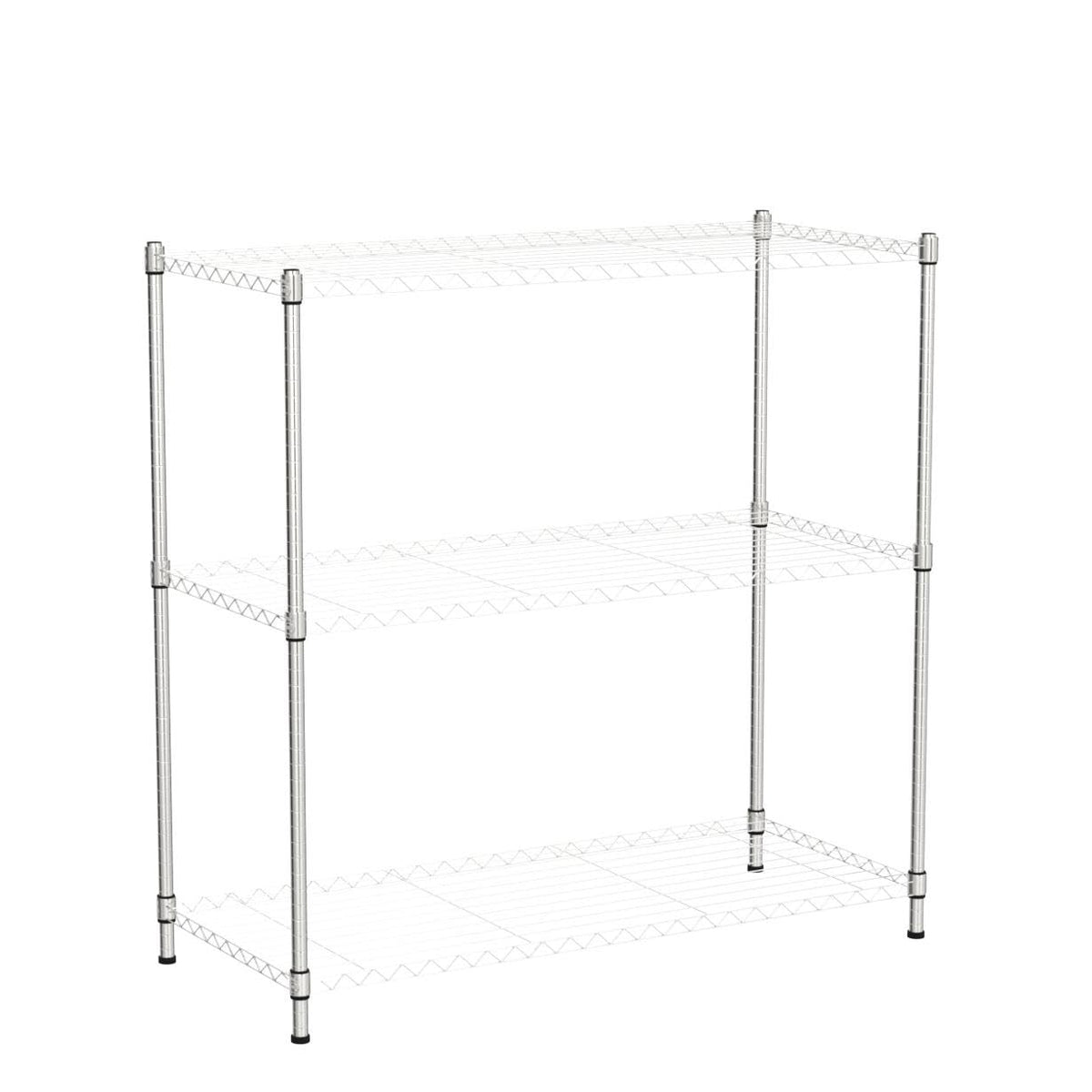 EFINE 2-Pack 3-Shelf Chrome Shelving Unit with 3-Shelf Liners, Adjustable Rack, Steel Wire Shelves