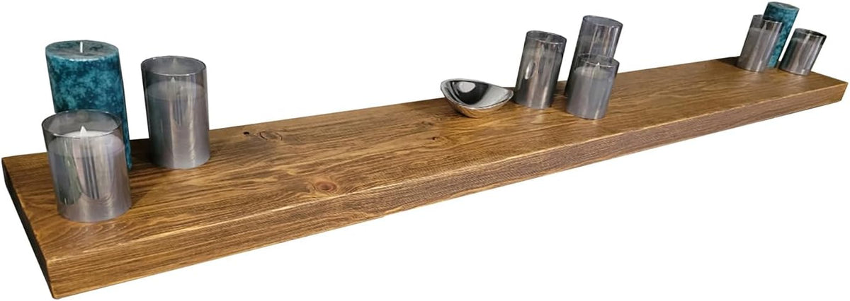 joelsantiques 72 Inch Wooden Floating Shelves for Wall - 72x12x2 in - Made of Natural Wood - Long