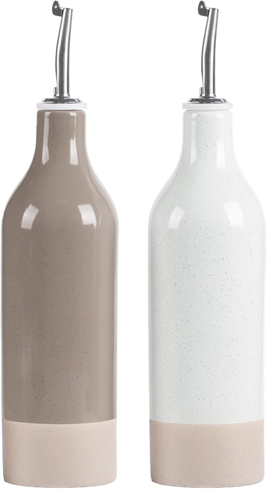 famiware Milkyway 16oz Ceramic Olive Oil Dispenser Bottle, Olive Oil and Vinegar Dispenser Bottle