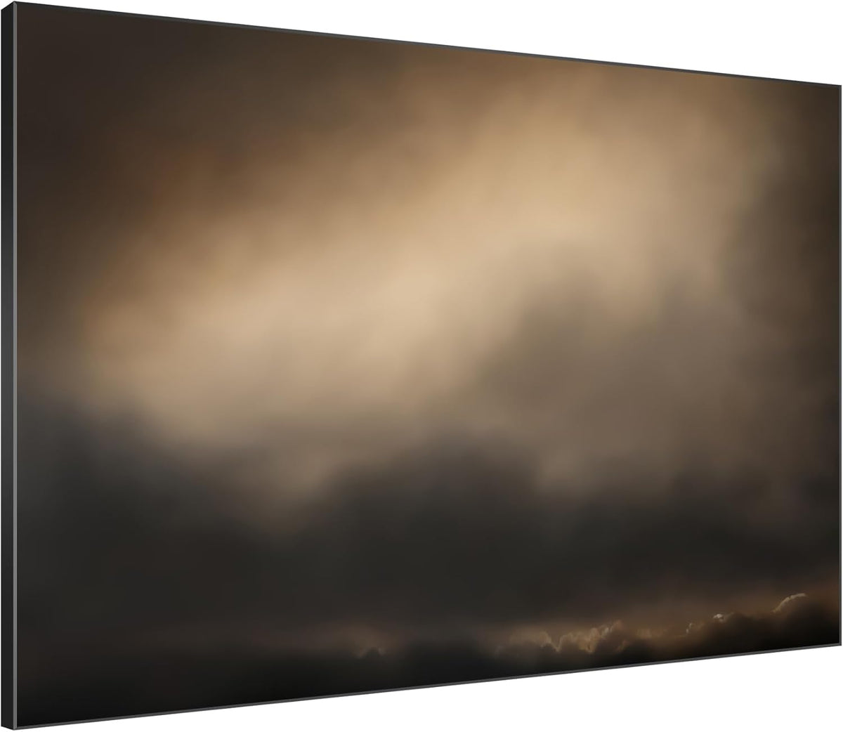 SIGNWIN 60"x72" Extra Large Framed Wall Art Golden Sunset Cloud, Moody Sky Scene for Home Living