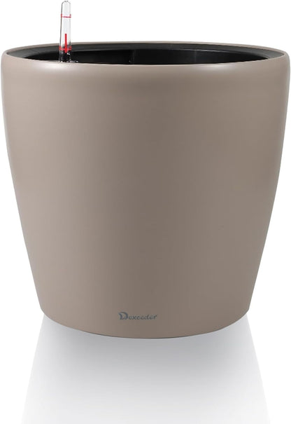 Dexceder 9x8 Inches Self Watering Planter Indoor Outdoor, Inner Pot Design, Thickened Table Flower