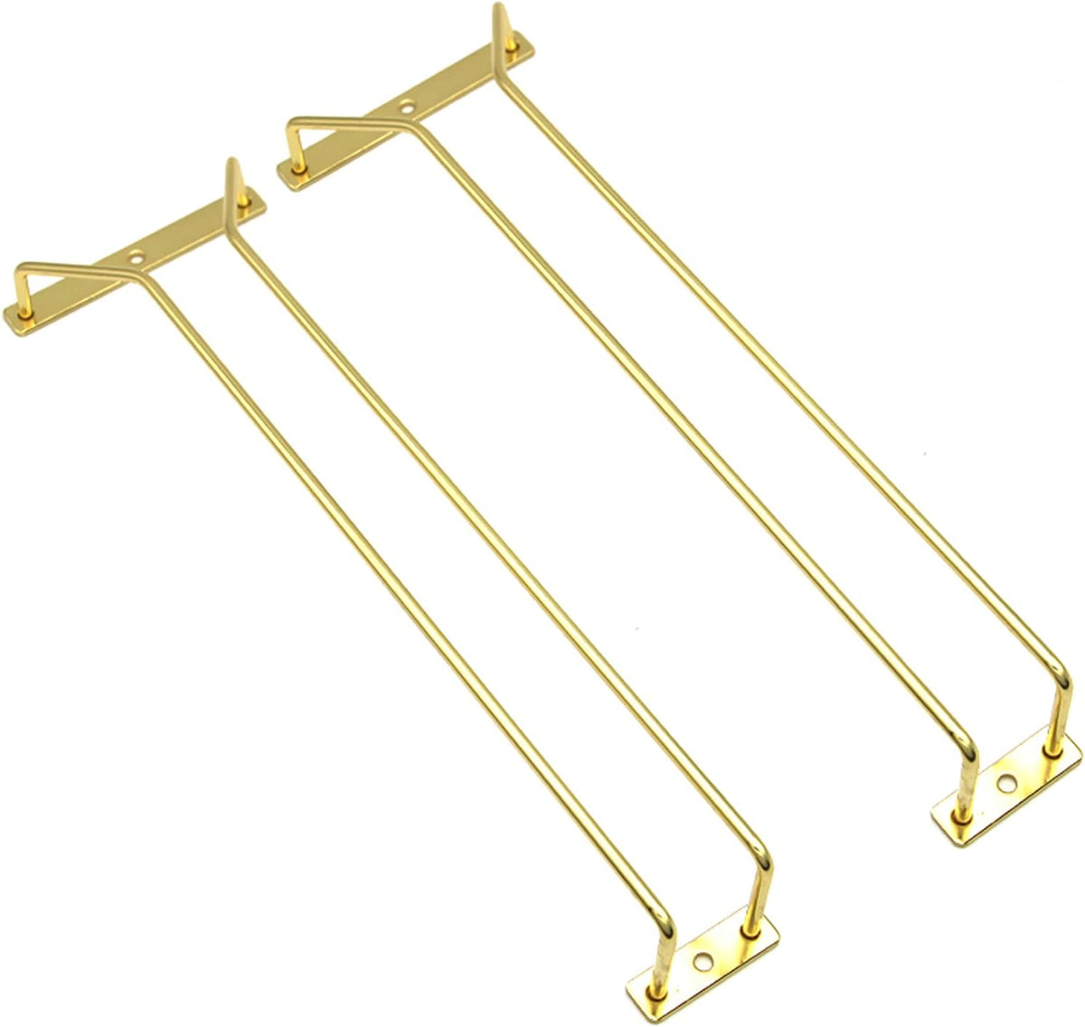 14-Inch Gold Wine Glass Rack, Under Cabinet Wine Glass Holder Stainless Steel Stemware Rack
