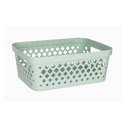 Glad Plastic Storage Basket Set, Value Pack of 6 | Open Storage Bins for Shelves, Bathroom, Pantry