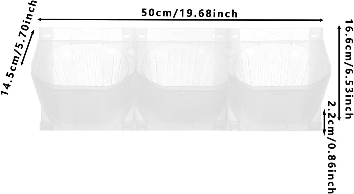 12Pieces 3-Pot Wall Planter Vertical Garden Plant Walls Wall Mounted Vertical Planter with