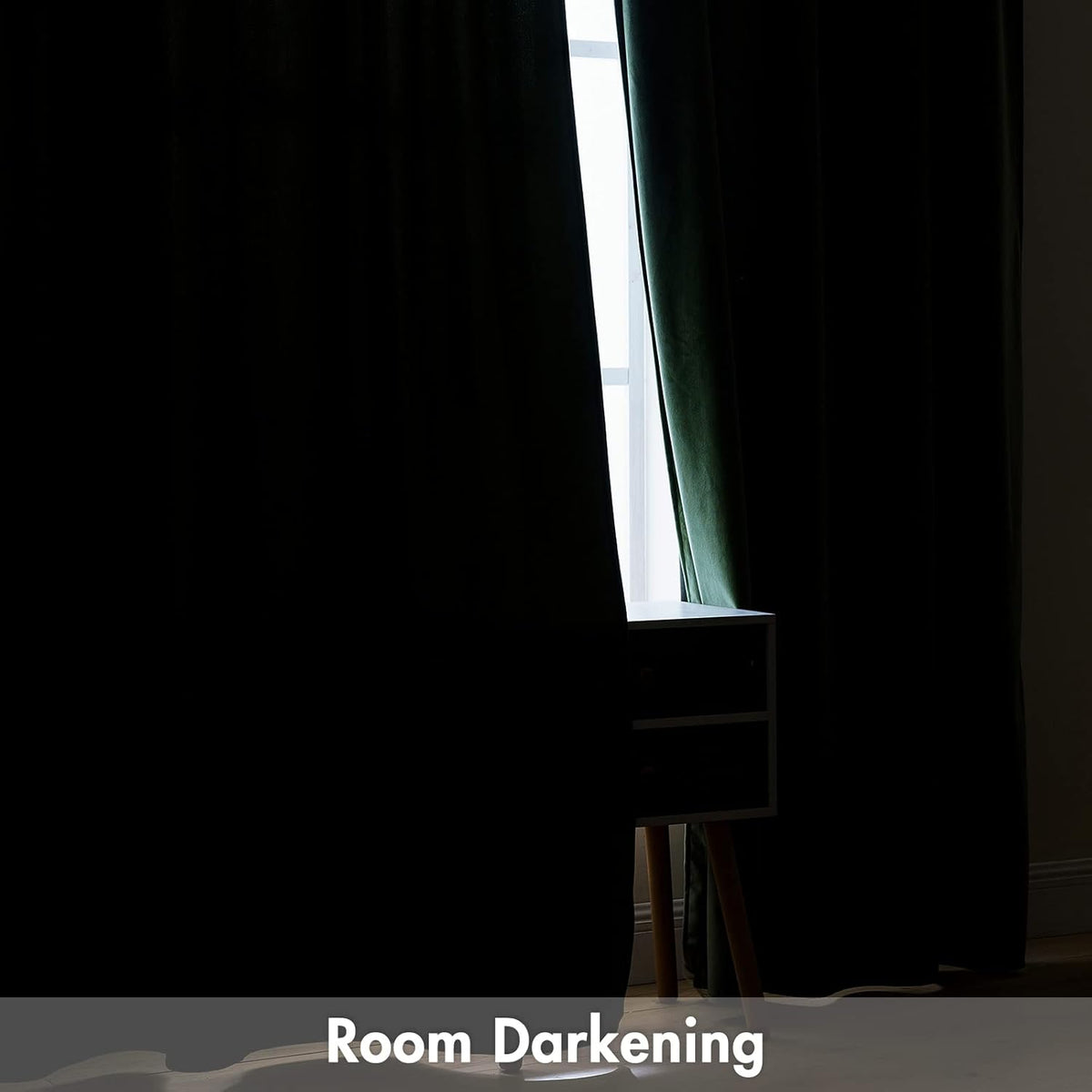 MIULEE Olive Green Velvet Curtains Thermal Insulated Blackout Curtain Drapes for Bedroom Living