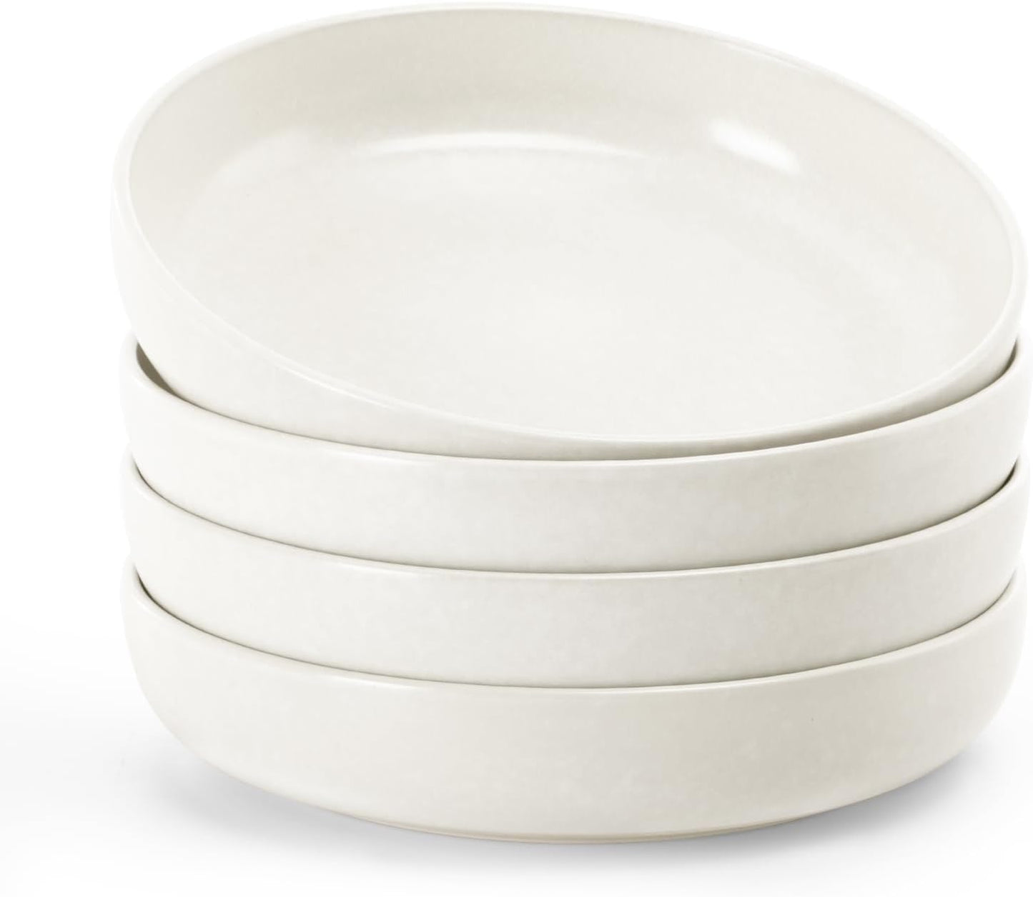famiware Milkyway Pasta Bowls Set of 4, 8.5" Large Salad Bowls, Double Reactive Glaze, Sturdy &