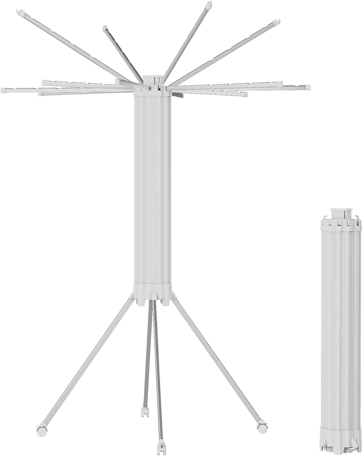 JOOM 4 Legs Single Layer Clothes Drying Rack, Garment Rack Portable and Foldable Space Saving