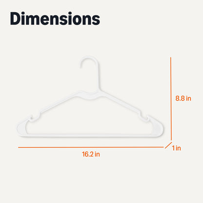Amazon Basics Space Saving Plastic Clothes Hangers, Sturdy Closet Organizer for Shirts and Jackets
