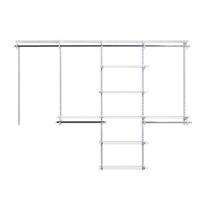 Rubbermaid Configurations Closet Shelves & Hanging Kit (2) 26" Shelves White Custom Pantry