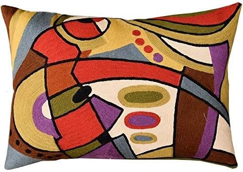 Lumbar Kandinsky Contemporary Throw Pillows - Musical | Modern Pillow Cases | Abstract Pillows |
