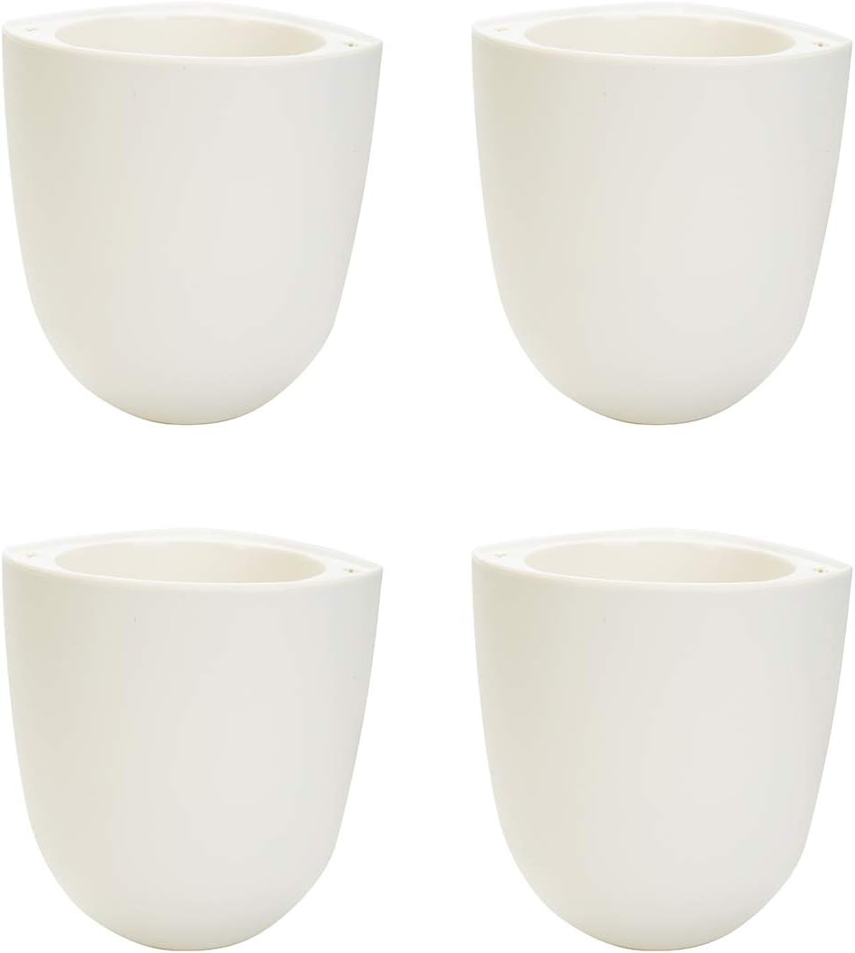 Sungmor Wall Hanging Corner Planters, 4PC White Wall Mounted Flower Pots, Self Watering Wall