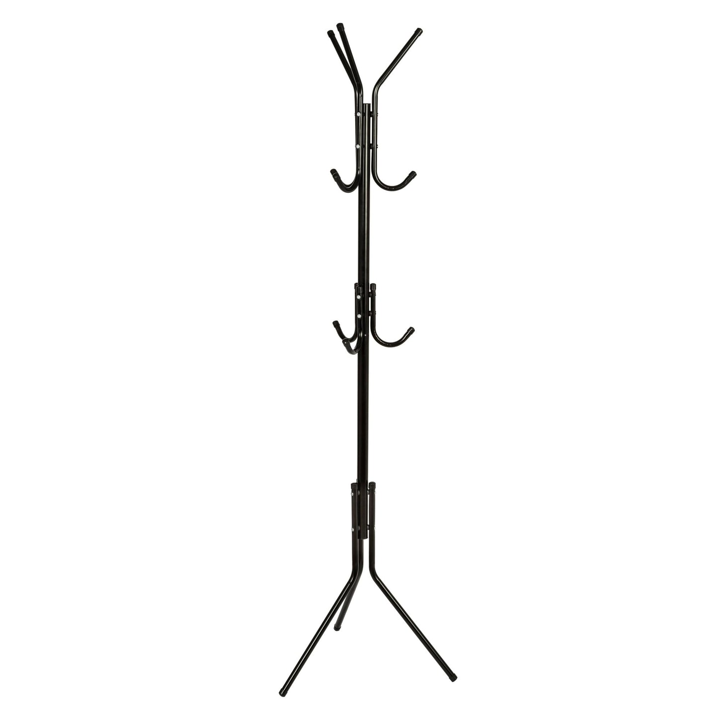 Honey-Can-Do 3-Tier Coat and Hat Rack with 9 Hooks for Hanging GAR-09625 Black, 20 lbs