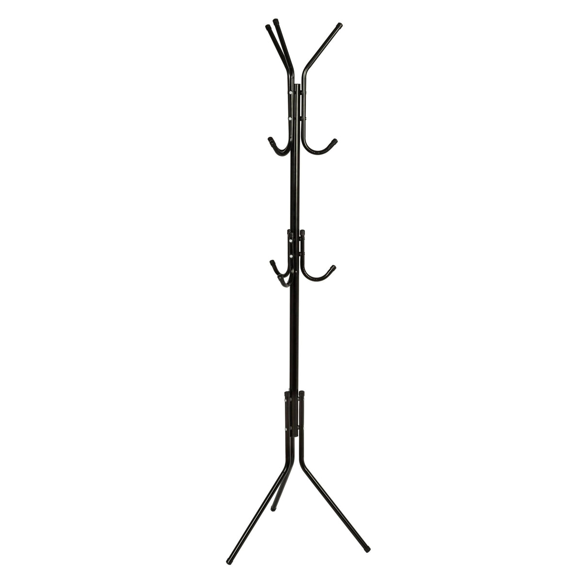 Honey-Can-Do 3-Tier Coat and Hat Rack with 9 Hooks for Hanging GAR-09625 Black, 20 lbs