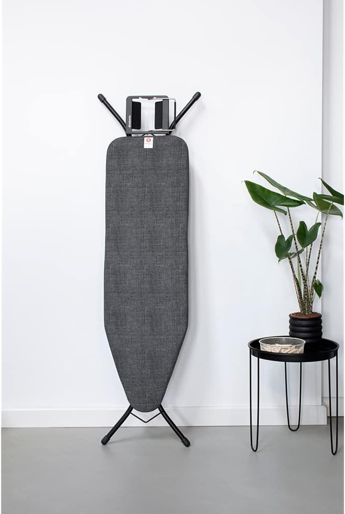 Brabantia Size B Ironing Board (49x15 in) 7 Height Options, Adjustable Steam Iron Rest Holder