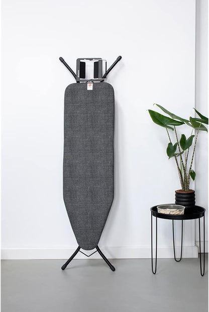 Brabantia Size B Ironing Board (49x15 in) 7 Height Options, Adjustable Steam Iron Rest Holder