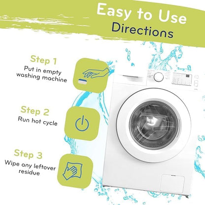 Washing Machine Cleaner and Deodorizing Tablets For Front & Top Load Washers Including H.E. to