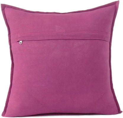 Eyes of India Embroidered Decorative Boho Throw Pillow Cover with Mirrors, Handmade Bohemian Accent