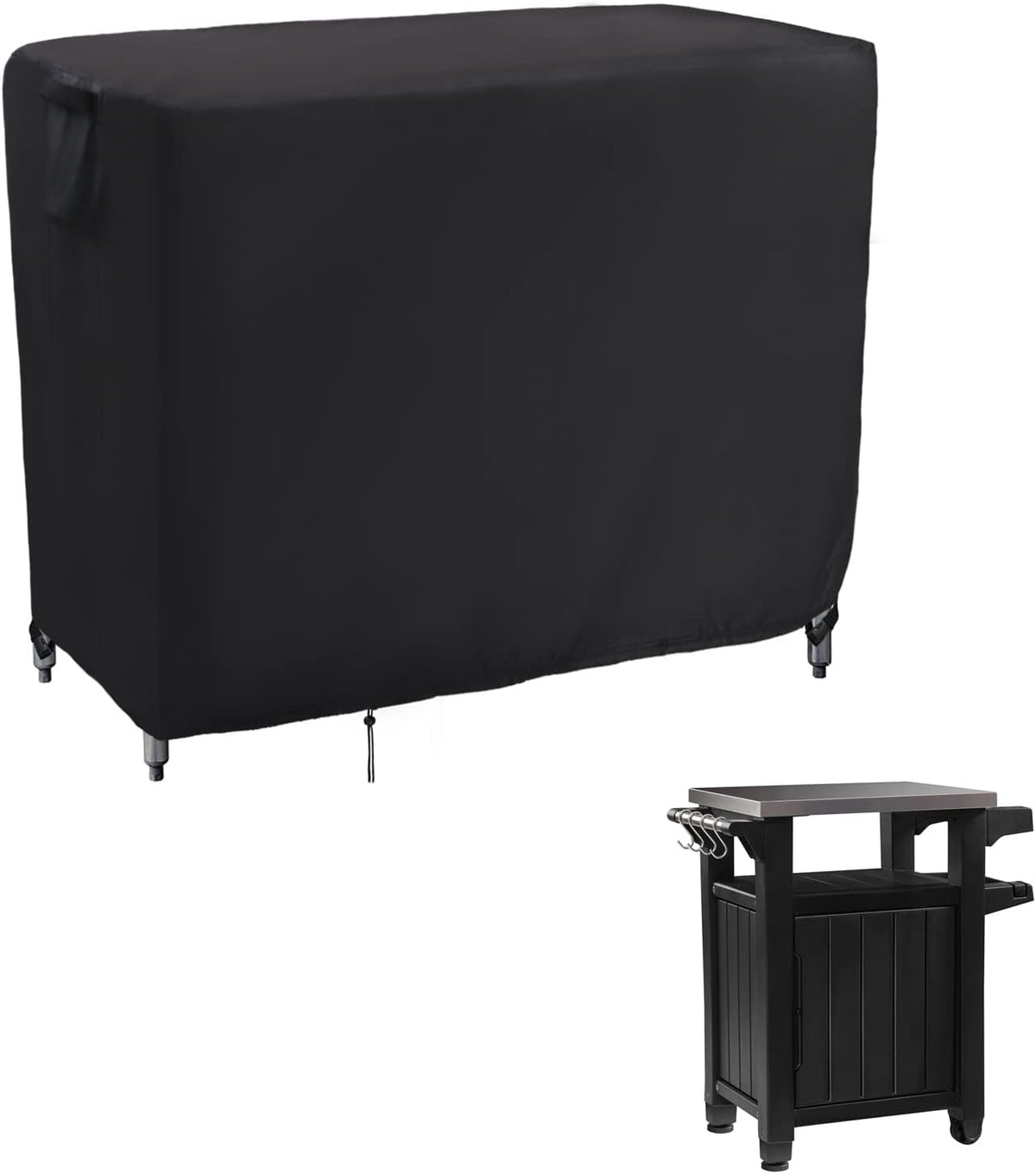 Kingling Prep Table Cover for 30 inch Keter Unity Table, Waterproof Outdoor Stainless Steel Table