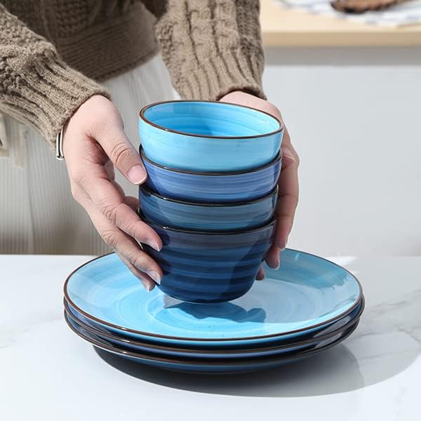 Selamica Ceramic 8oz Bouillon Cups 4 Inch Small Dessert Bowls for Soup Dipping Sauce Coffee