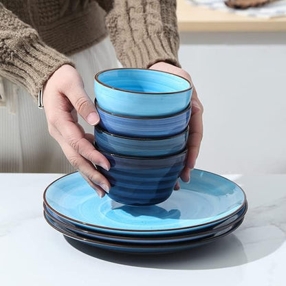 Selamica Ceramic 8oz Bouillon Cups 4 Inch Small Dessert Bowls for Soup Dipping Sauce Coffee