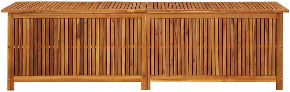 vidaXL Outdoor Storage Box, Deck Box with Gas-Lift Lid, Storage Chest with Water-Resistant Zippered