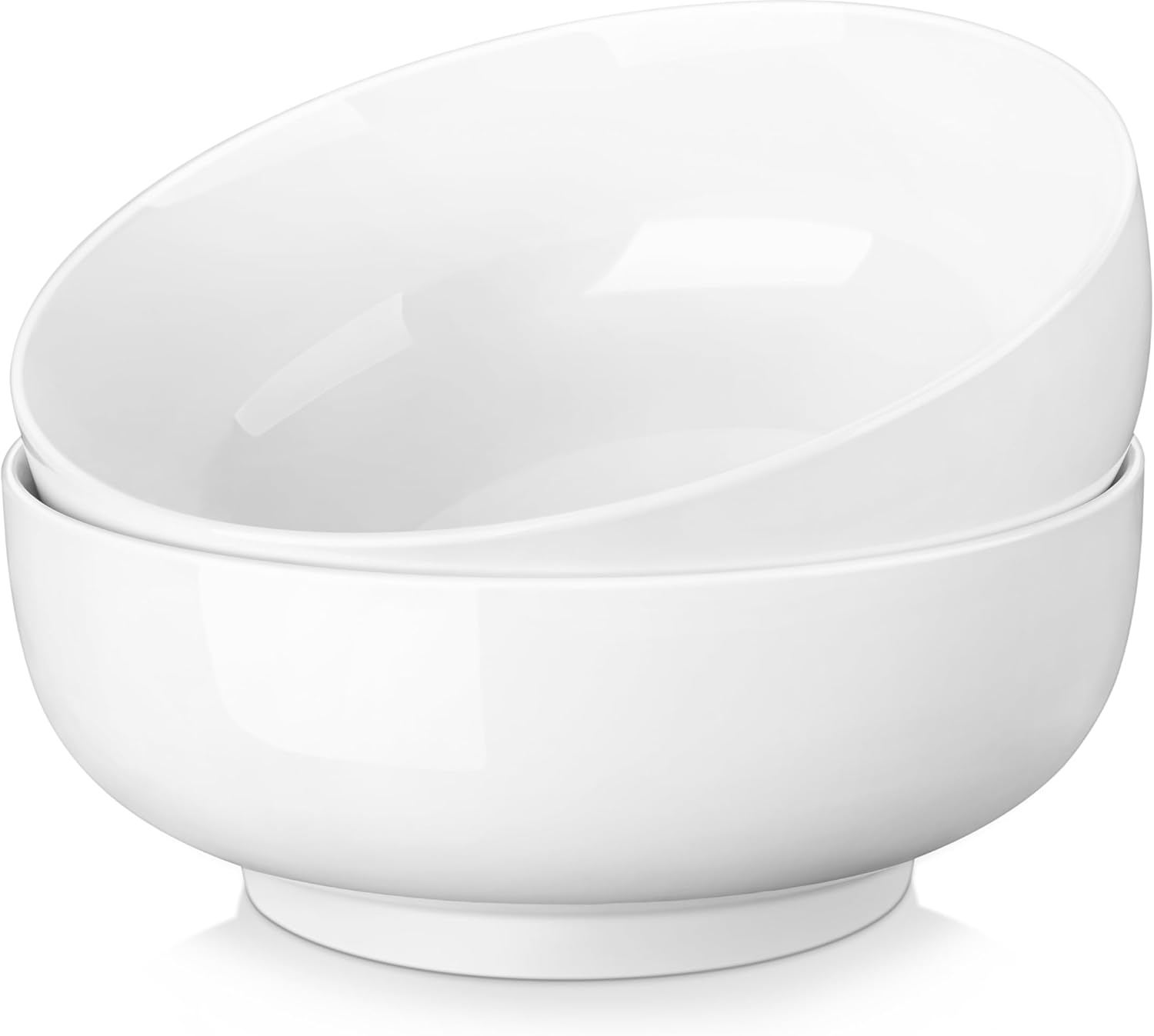 MALACASA Serving Bowls, 114 OZ(10") Extra Large Salad Bowls Set of 2, Porcelain White Serving Bowls