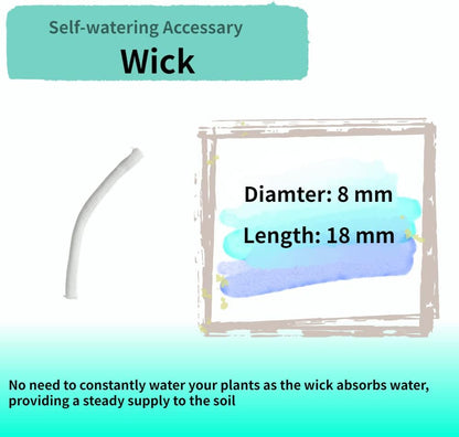 Nihow Self Watering Planter Accessory Set with Wick, Mesh - Enhance Your Plant's Growth and Health