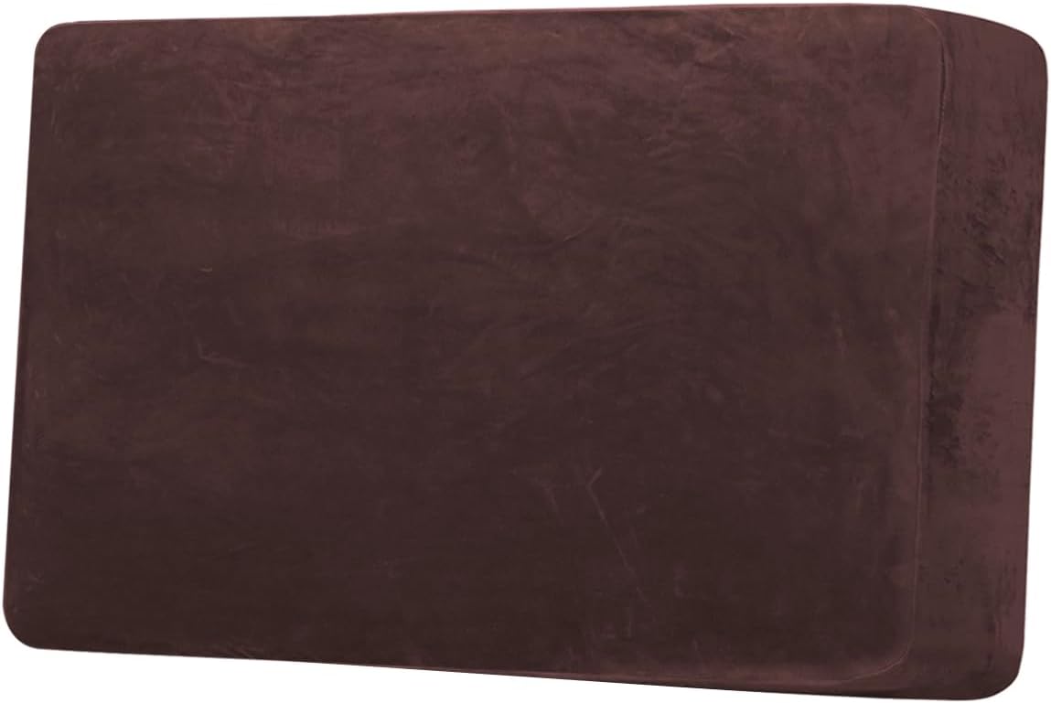 H.VERSAILTEX Velvet Stretch Individual Couch Cushion Cover Plush Slipcover for Loveseat Sofa