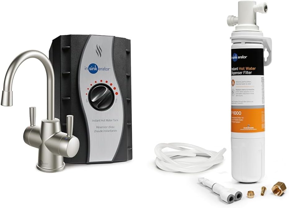 InSinkErator HOT250 Instant Hot and Cold Water Dispenser System & F-1000S Standard Under Sink Water