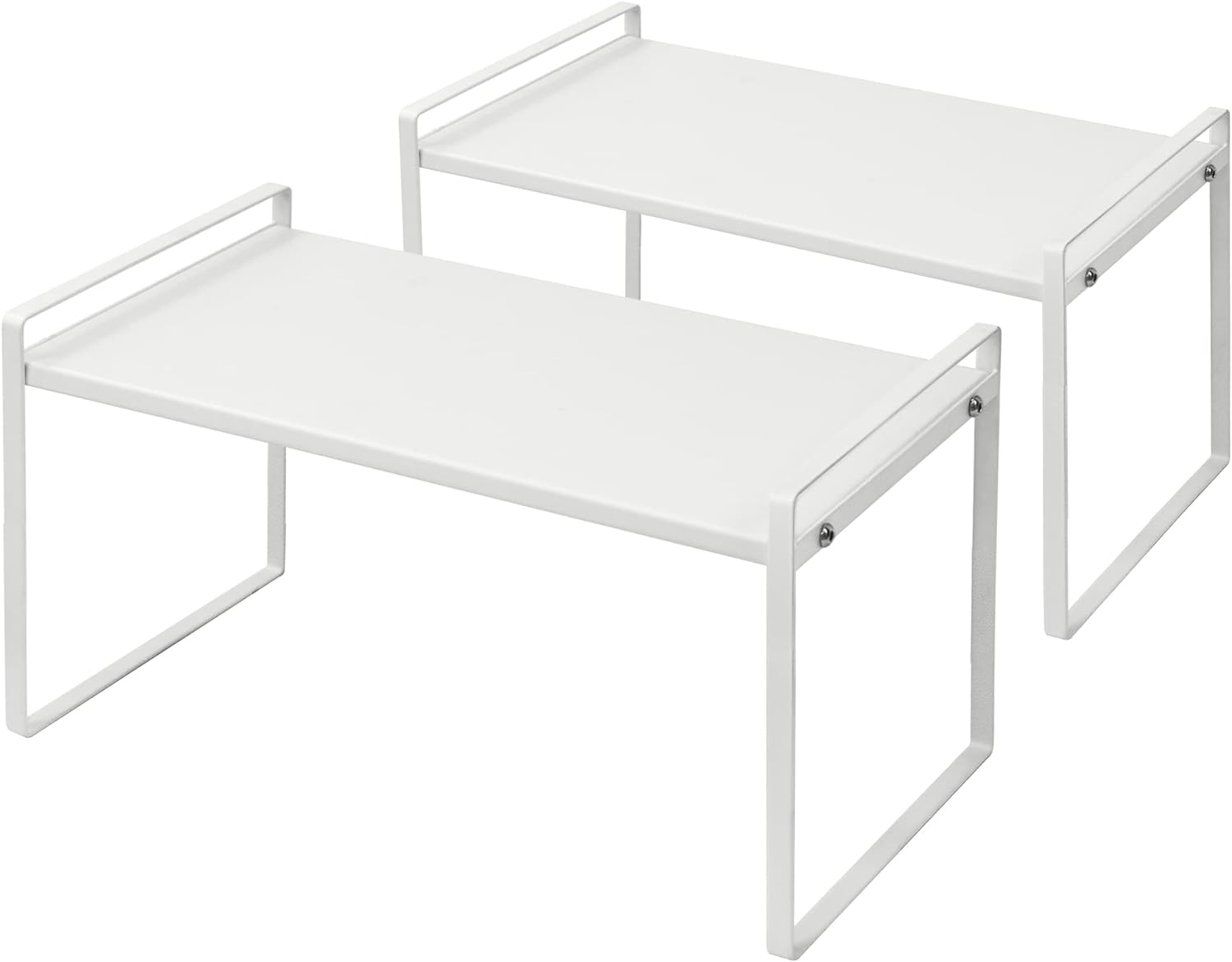 Nxconsu 2Pack Cabinet Shelves Stackable Organizer Rack Riser for Kitchen Cabinet Pantry Cupboard