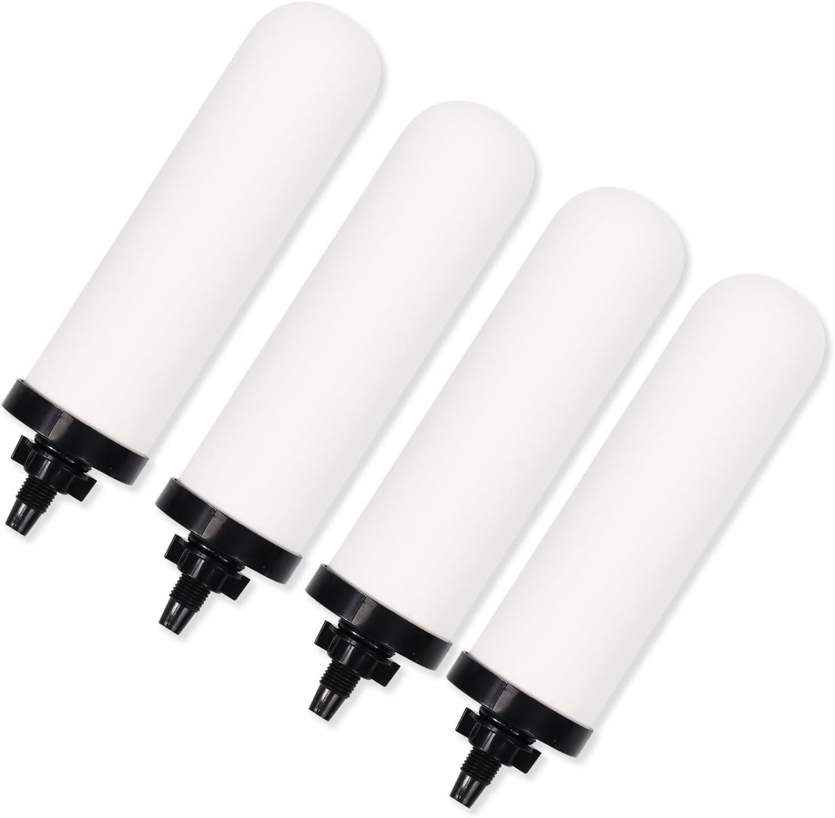 4 PACK 7" Gravity Drinking Water Ceramic Replacement Candle Element Filter with Activated Carbon