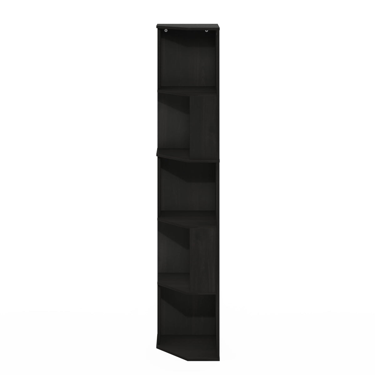 Furinno ECON Corner Shelf, 5-Tier Corner Book Shelf, Standing Storage Shelves, Cube Display Rack