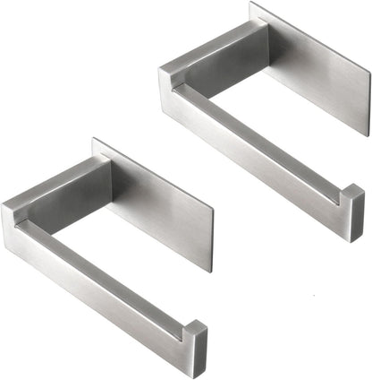 Toilet Paper Holder, Self Adhesive Tissue Holder Stainless Steel Rustproof Paper Roll Holder, No