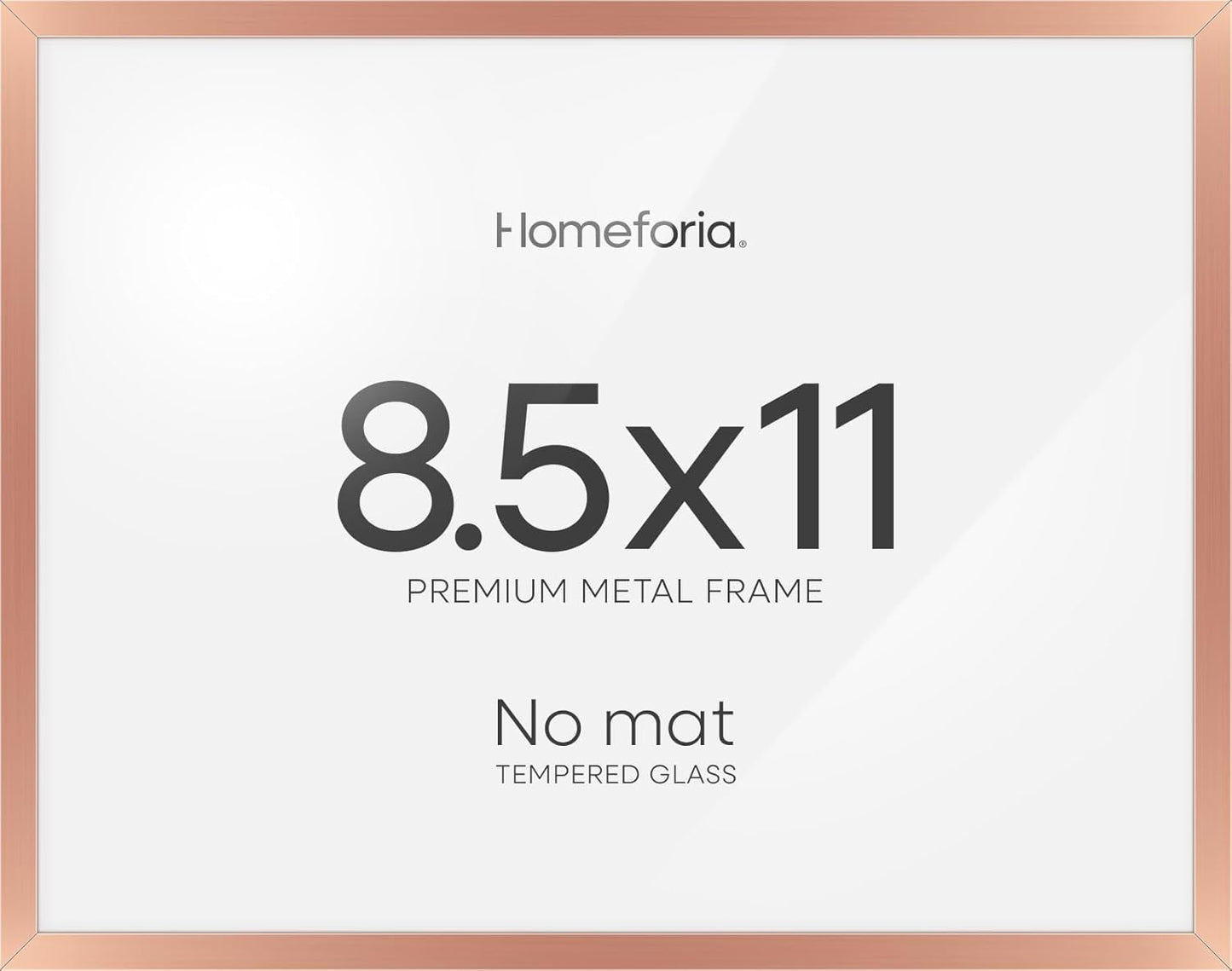 Homeforia 8.5x11 Diploma Frame Rose Gold, High End Metal 8.5 x 11 Certificate Frames, 11x8.5