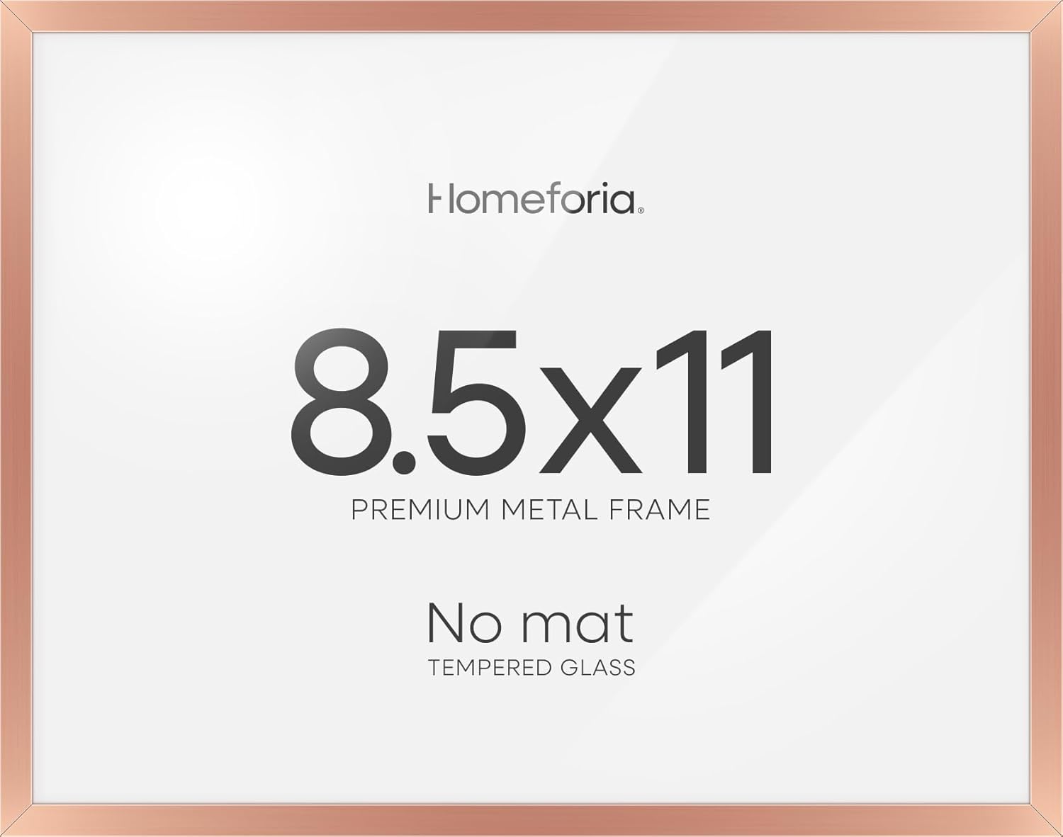 Homeforia 8.5x11 Diploma Frame Rose Gold, High End Metal 8.5 x 11 Certificate Frames, 11x8.5