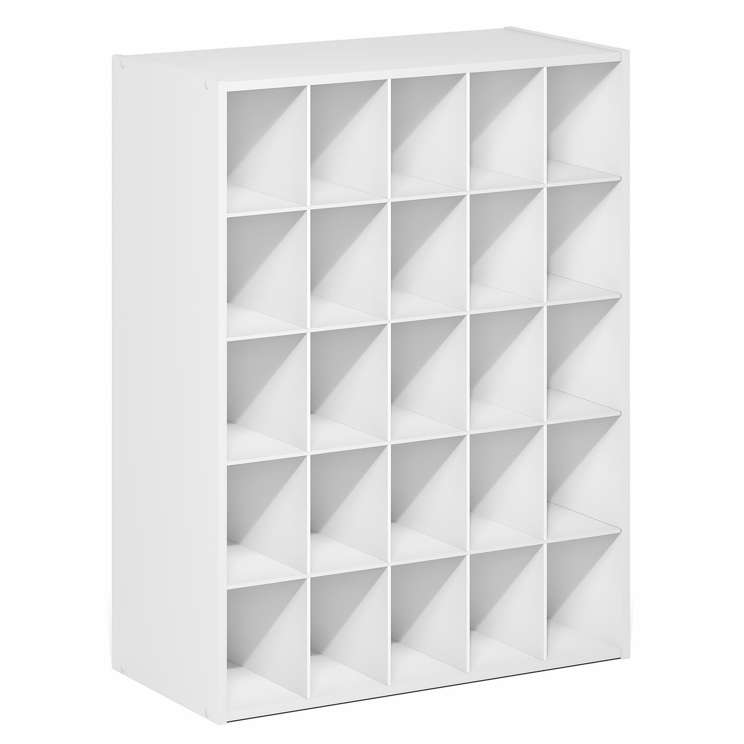 Furinno FANO 25-Cube Shoe Rack, Stackable Shoe Organizer, White