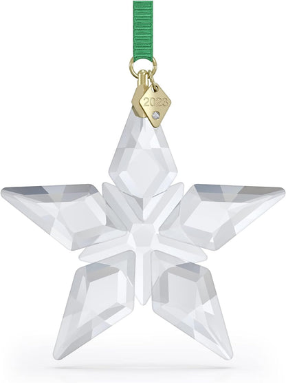 Swarovski Annual Edition 2023 Ornament, Clear Crystal Star with 97 Facets, Gold-Tone Finished Tag