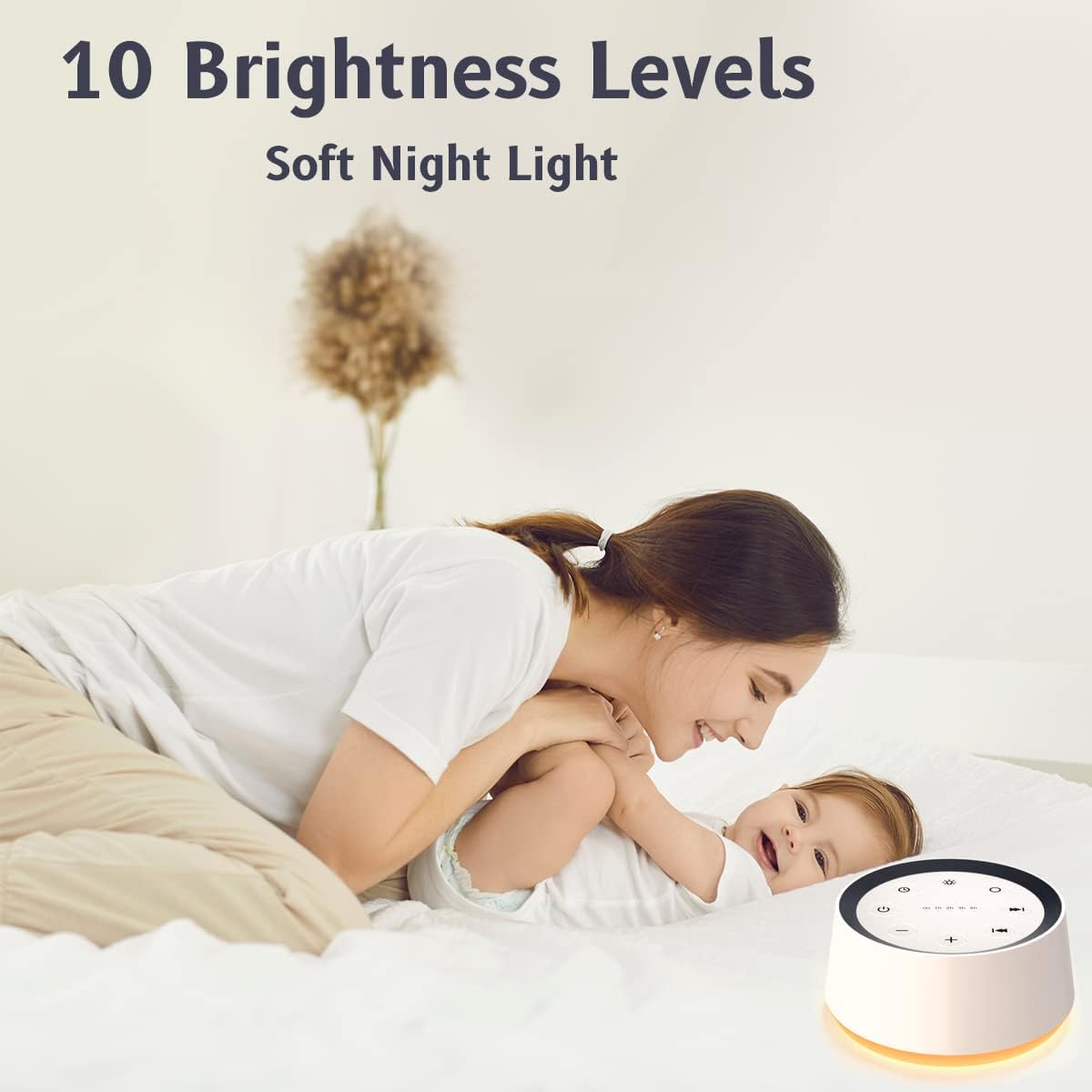 Brown Noise Sound Machine with 30 Soothing Sounds 12 Colors Night Light White Noise Machine for