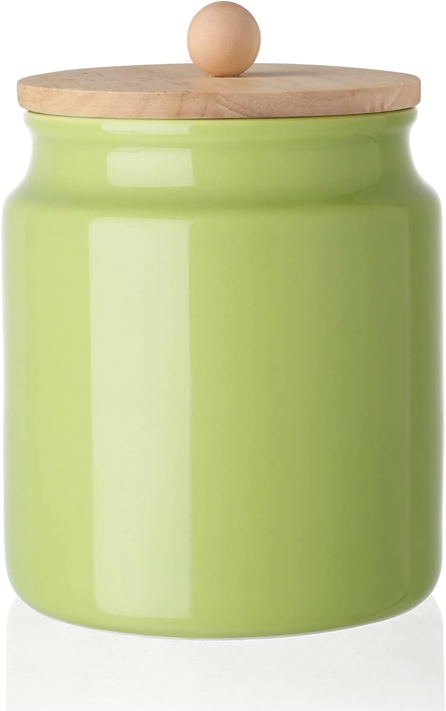 Sweejar Ceramic Kitchen Canisters, 28 FLOZ Porcelain Food Storage Jar with Airtight Seal Wooden