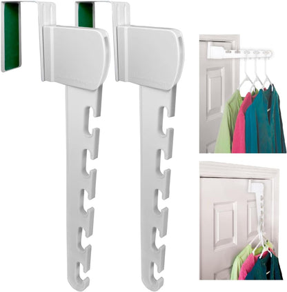 Wonder Hanger Over The Door 2-Pack Organizer for Clothes Hangers, Space-Saving Cascading Hanger