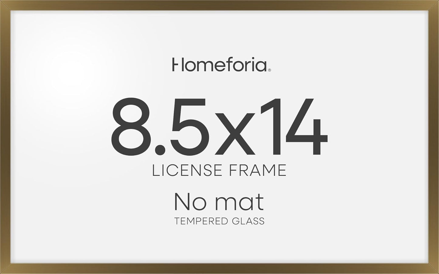 Homeforia 8.5 x 14 Marriage License Frame Bronze, High End Metal 8.5x14 Marriage Certificate