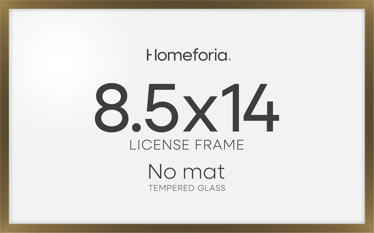 Homeforia 8.5 x 14 Marriage License Frame Bronze, High End Metal 8.5x14 Marriage Certificate