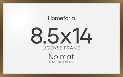 Homeforia 8.5 x 14 Marriage License Frame Bronze, High End Metal 8.5x14 Marriage Certificate